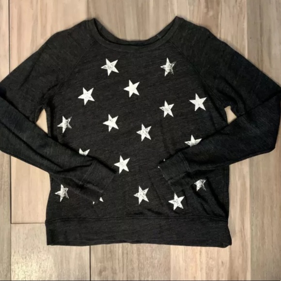 Women’s SUNDRY Star Print Pullover Sweatshirt Size 0 - Picture 1 of 5